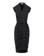 Veronica Beard Ruched Shirtdress - White