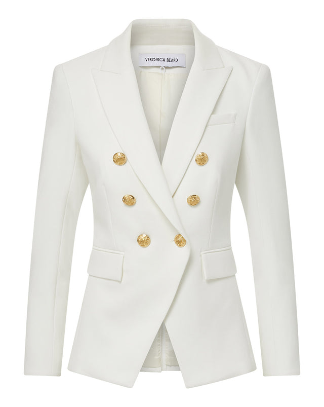 Miller Off-White Dickey Jacket | Gold Button | Veronica Beard