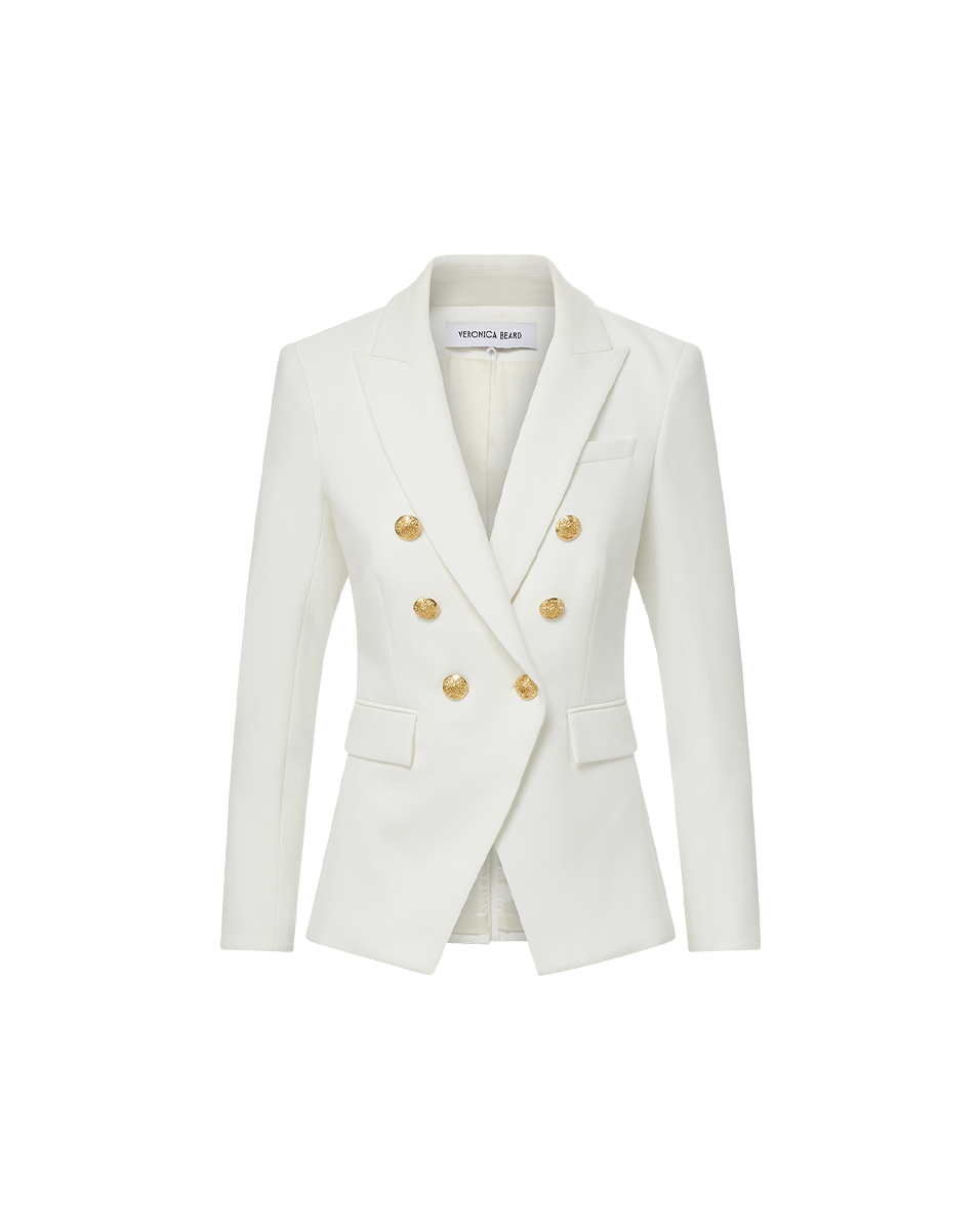 Miller Dickey Jacket in Off-White/Gold | Veronica Beard