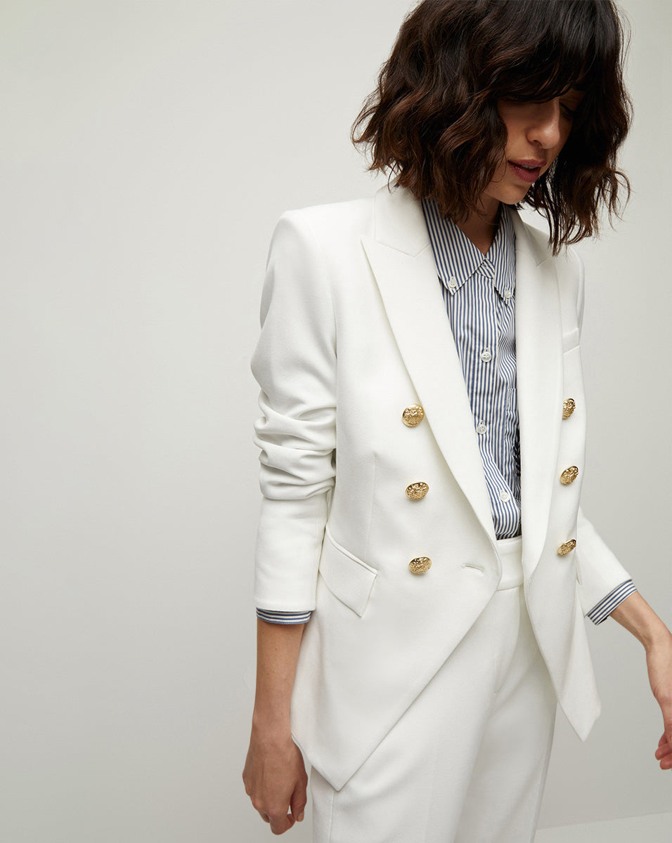 Miller Dickey Jacket in Off-White/Gold | Veronica Beard