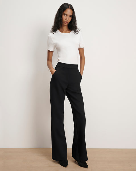 Tonelli Wide-Leg Pant in Black | Veronica Beard