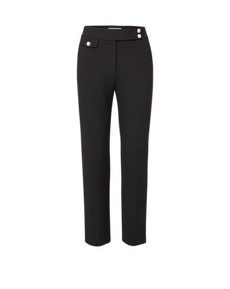 Veronica Beard Renzo Crest Button Pant - Black/Gold