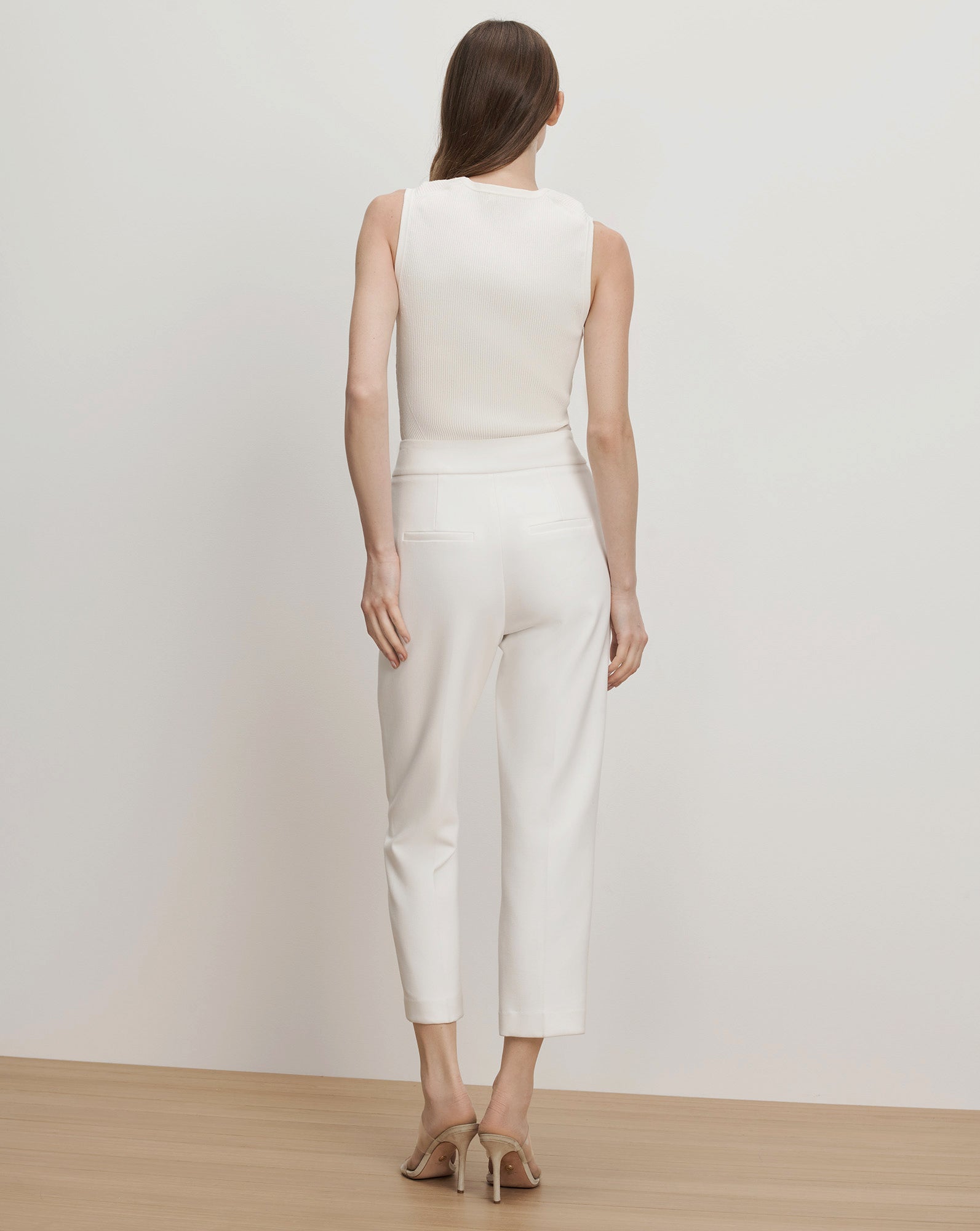 Sid Knit Tank Top in Off-White | Veronica Beard
