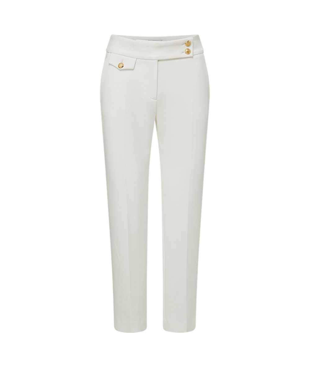 Renzo Pant - Off-White With Gold Buttons