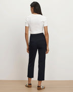 Veronica Beard Renzo Crest Button Pant - Navy/Silver