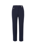 Veronica Beard Renzo Crest Button Pant - Navy/Silver