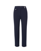 Veronica Beard Renzo Crest Button Pant - Navy/Silver
