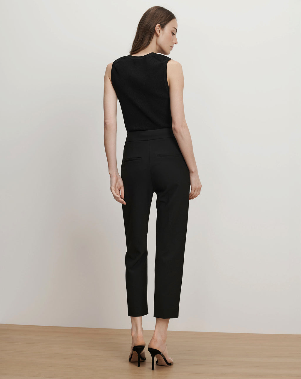 Veronica Beard Renzo Crest Button Pant - Black/Silver