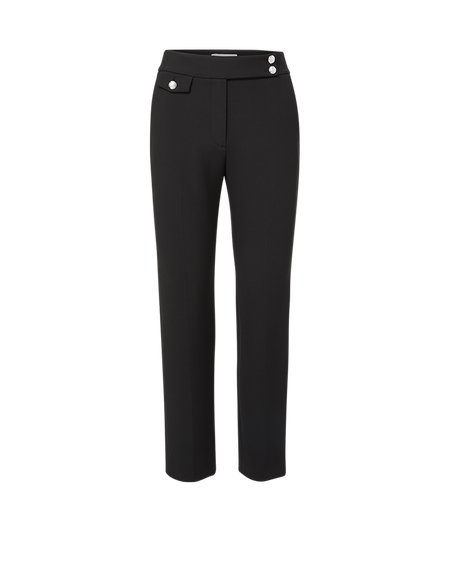 Veronica Beard Renzo Crest Button Pant - Black/Silver