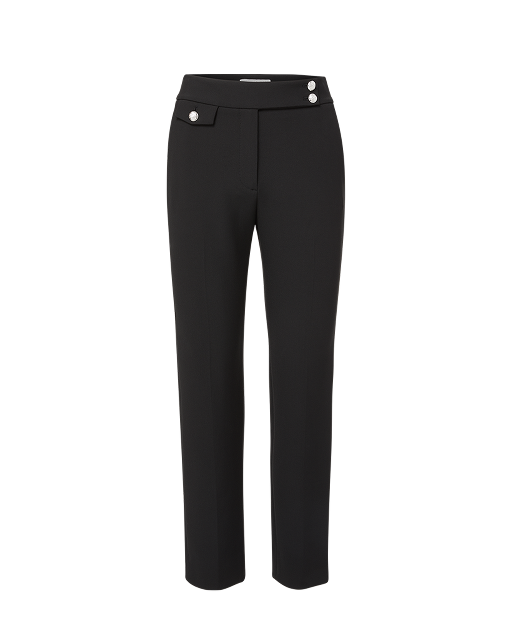 Veronica Beard Renzo Crest Button Pant - Black/Silver