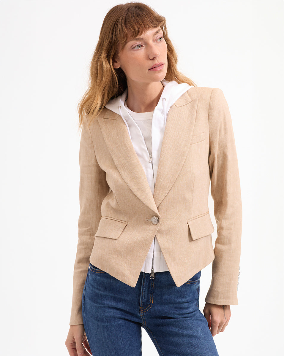 Veronica Beard Hosanna Dickey Jacket - Khaki Melange