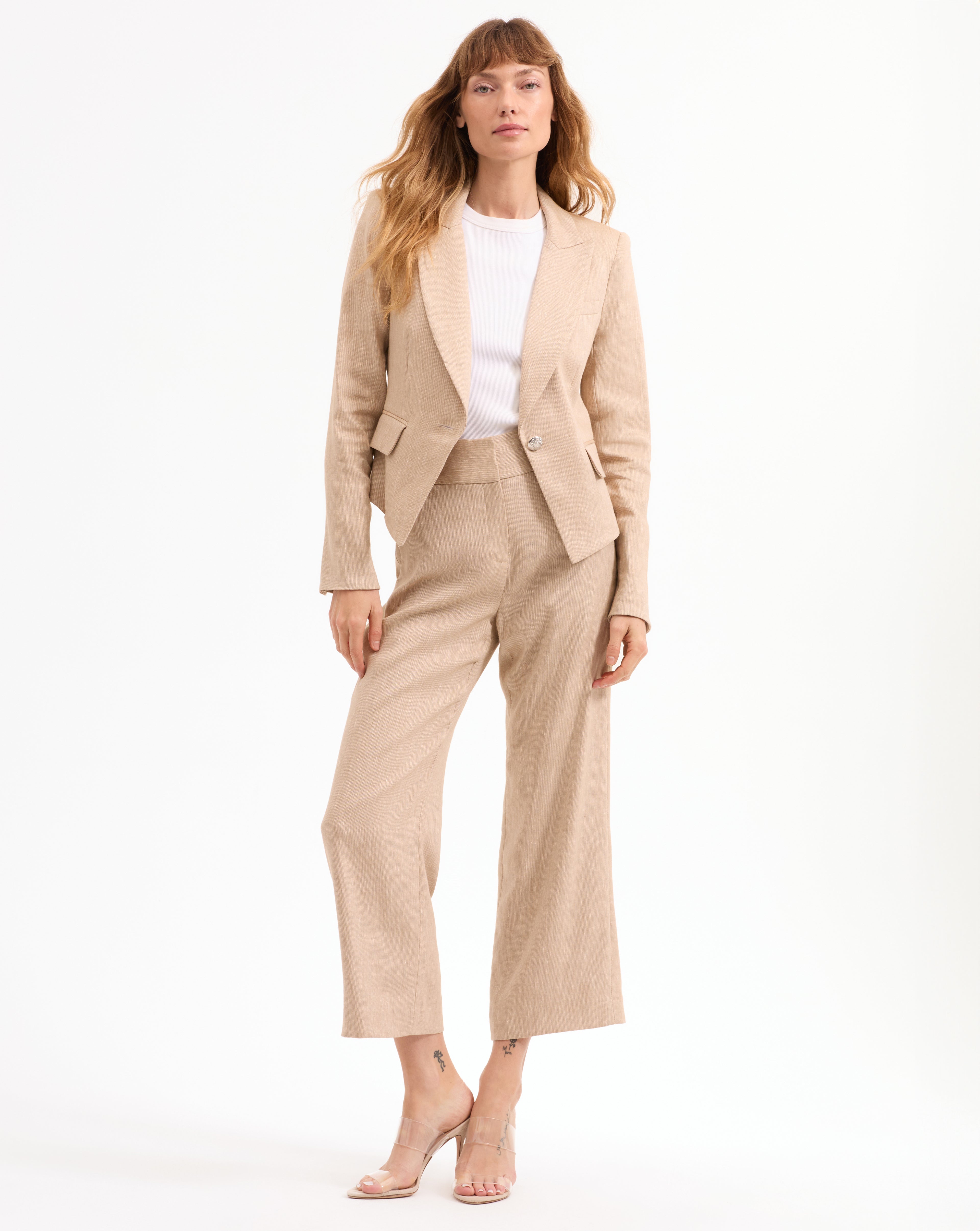 Veronica Beard Hosanna Dickey Jacket - Khaki Melange