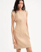 Veronica Beard Rosedale Linen Mini Dress - Khaki Melange