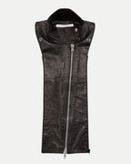 Veronica Beard Leather Moto Dickey - Black