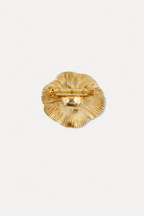 Veronica Beard Gold Floral Brooch - Gold