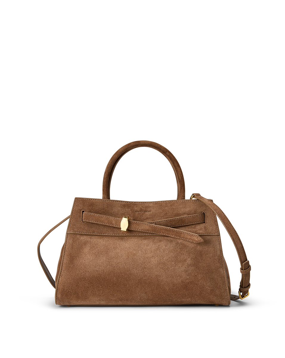 Veronica Beard Suede Dash Bag - Bark