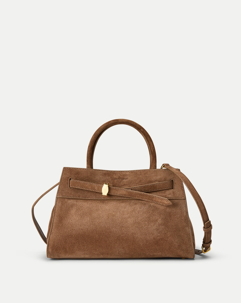 Veronica Beard Suede Dash Bag - Bark