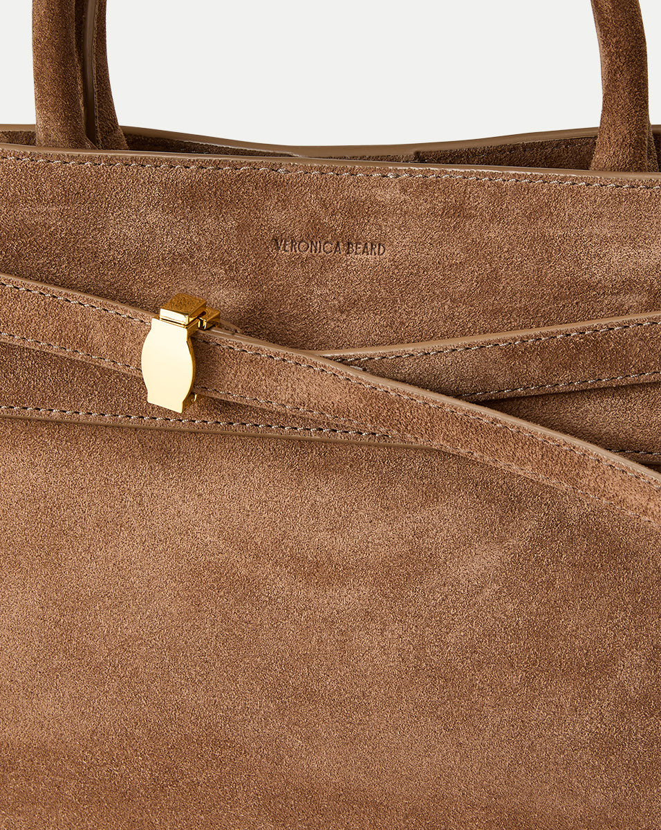 Veronica Beard Suede Dash Bag - Bark