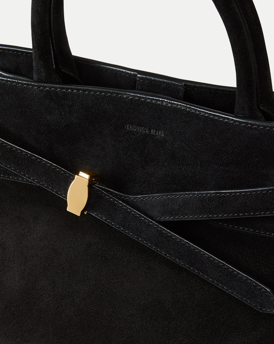 Veronica Beard Suede Dash Bag - Black