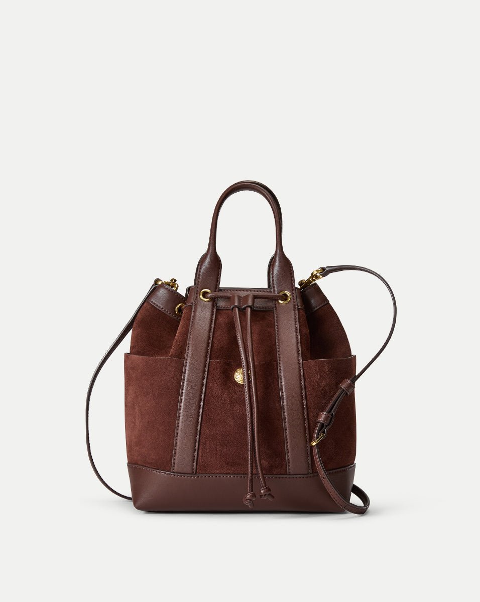 Goody Suede Bag in Chestnut | Veronica Beard