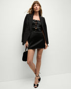 Veronica Beard Genevieve Peep-Toe Sandal - Black