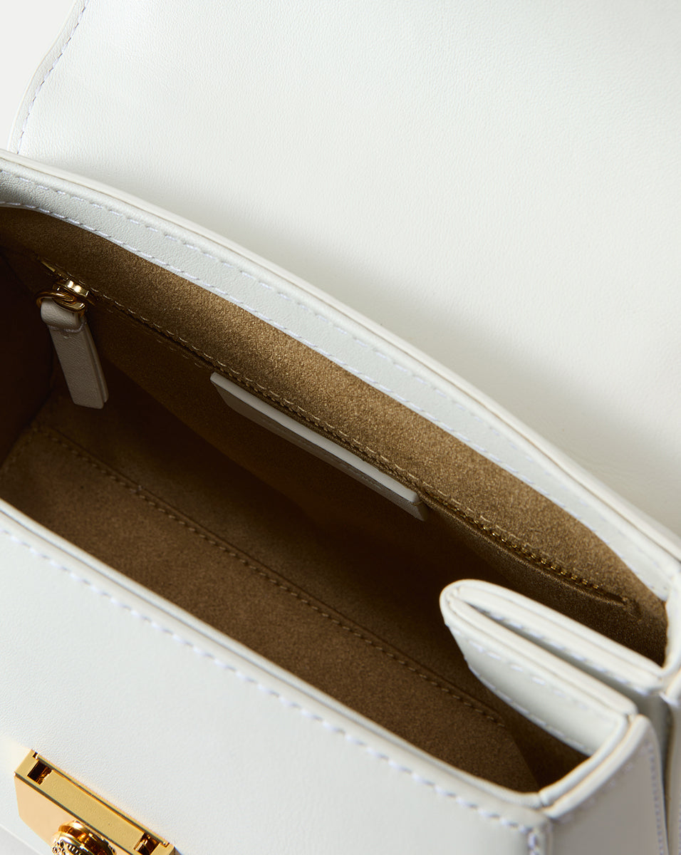 Avenue Bamboo-Handle Bag in Off-White | Veronica Beard