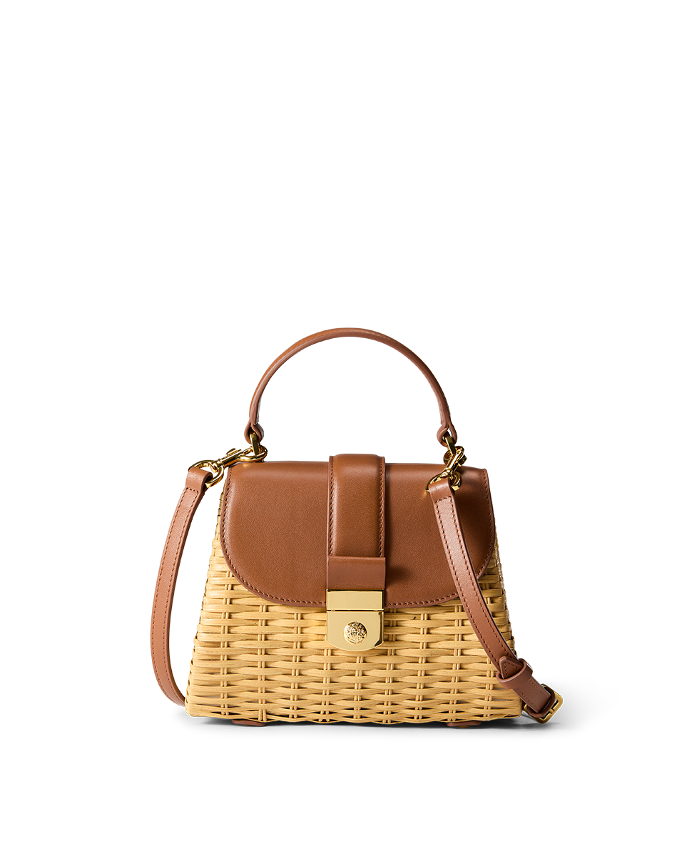 Avenue Wicker Bag in Hazelwood | Woven Bag | Veronica Beard