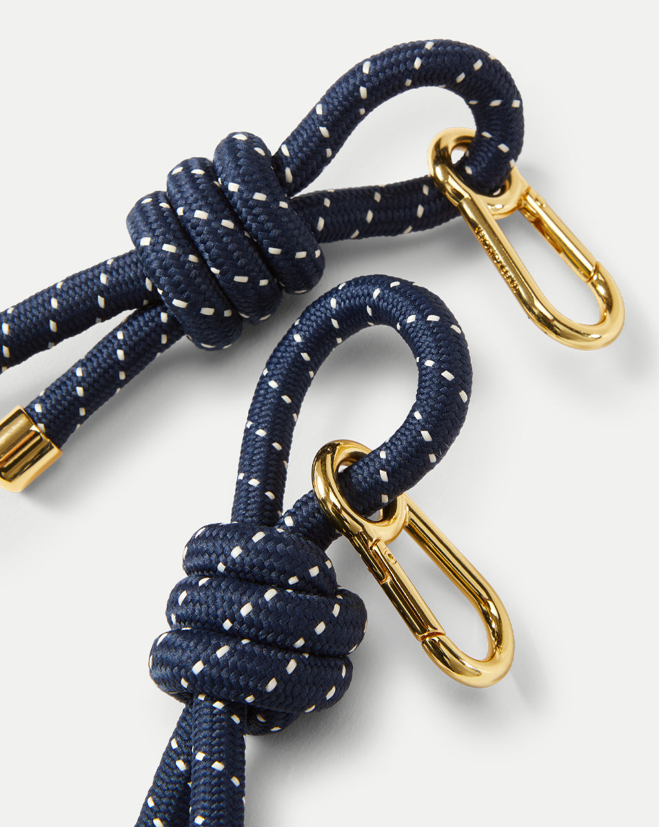 Paracord Short Bag Strap in Navy Multi | Veronica Beard