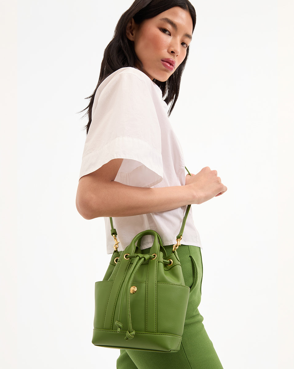 Mini Veronica Beard Goody Bag in Green | Veronica Beard