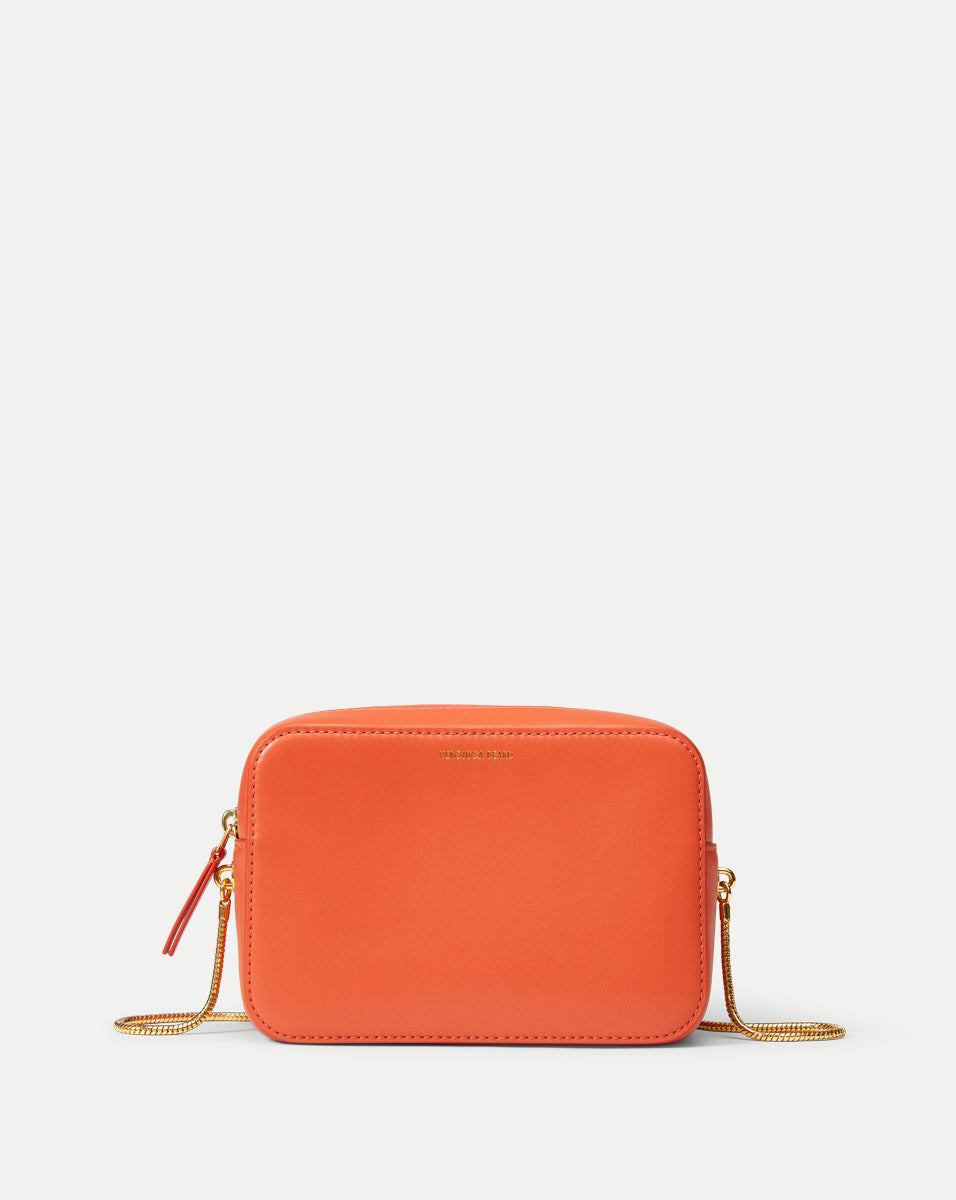 Veronica Beard Boxy Chain Crossbody - Persimmon