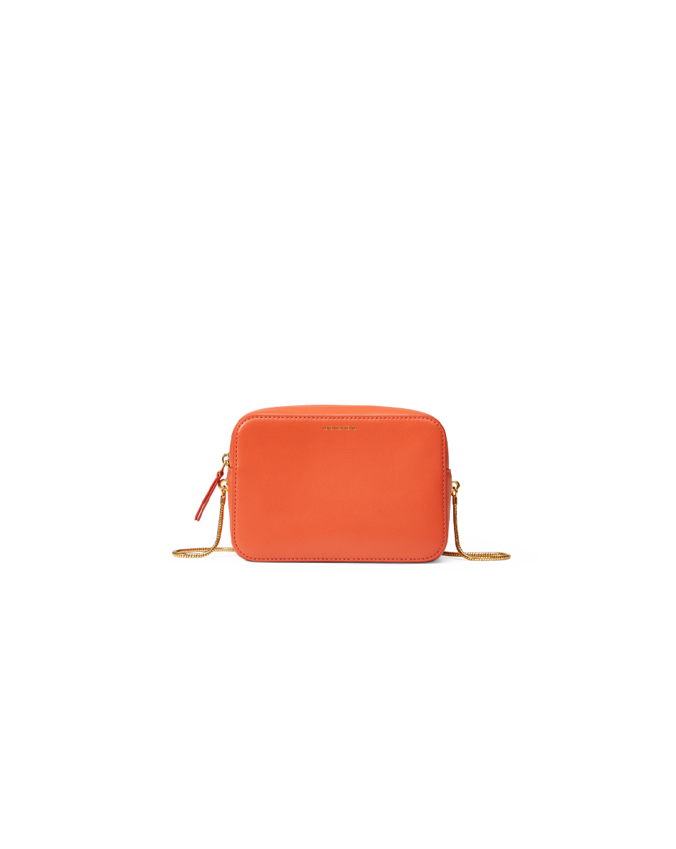 Veronica Beard Boxy Chain Crossbody Persimmon