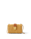 Veronica Beard Veronica Beard Lock Box Clutch Natural Wicker/Hazelwood