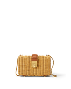 Veronica Beard Veronica Beard Lock Box Clutch Natural Wicker/Hazelwood
