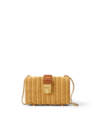 Veronica Beard Veronica Beard Lock Box Clutch Natural Wicker/Hazelwood