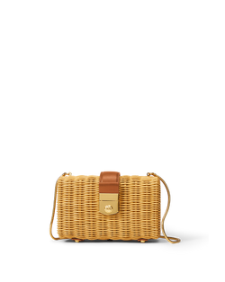 Veronica Beard Veronica Beard Lock Box Clutch Natural Wicker/Hazelwood