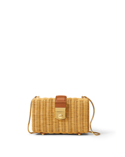 Veronica Beard Veronica Beard Lock Box Clutch Natural Wicker/Hazelwood