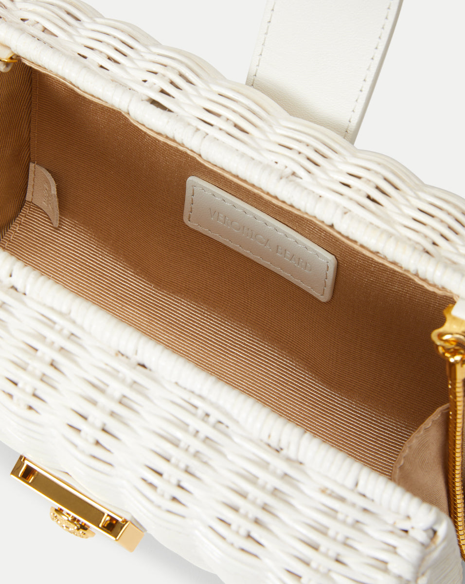 Veronica Beard Lock Box Clutch in White | Veronica Beard
