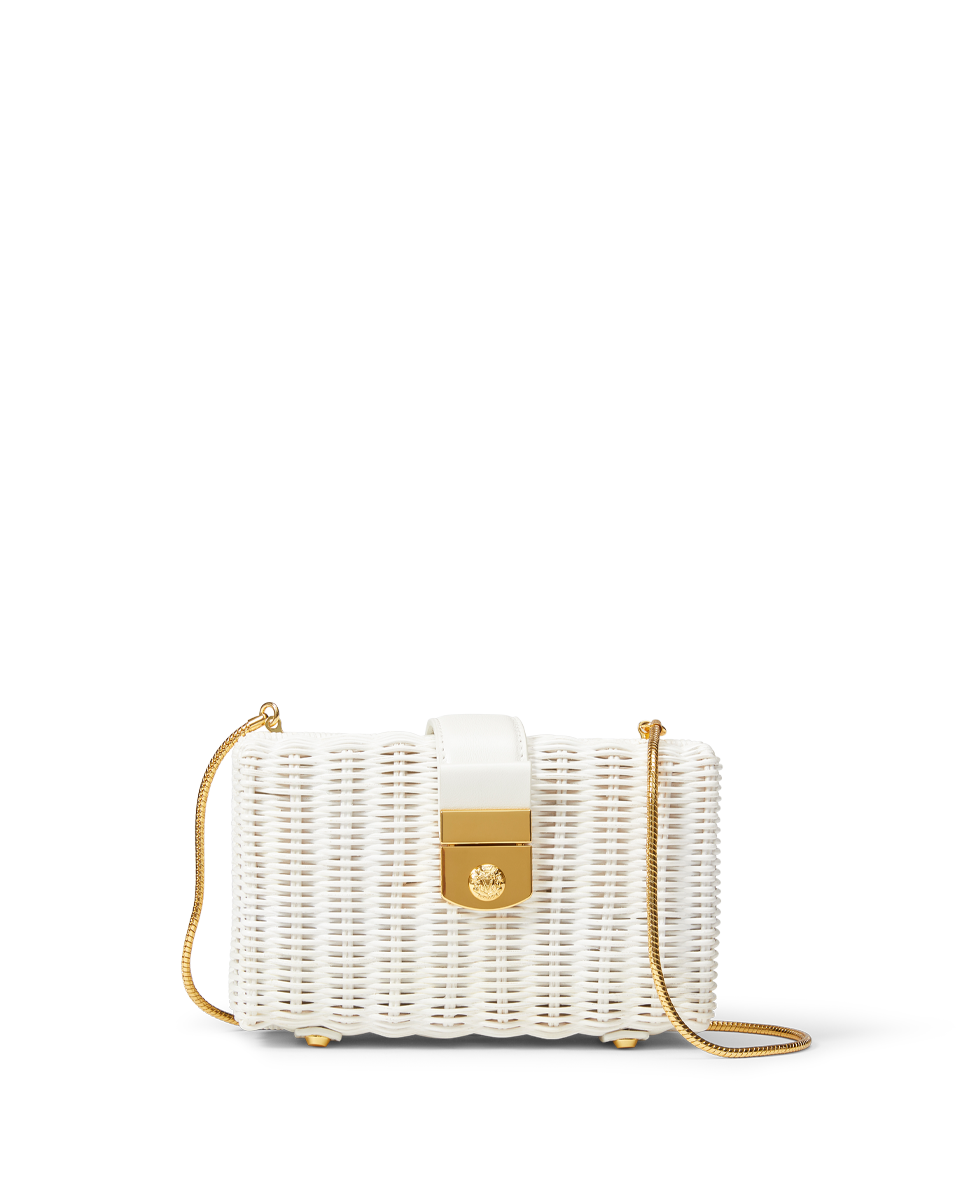 【美品】PELLICOクラッチかごバッグ ホワイトレザー PELLICOクラッチかごバッグ ホワイトレザー