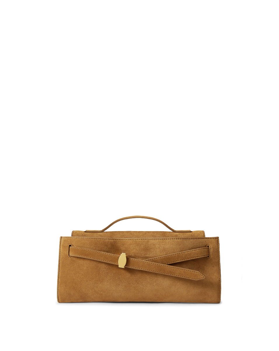 Veronica Beard Suede Dash Clutch in Light Brown Acorn | Veronica Beard