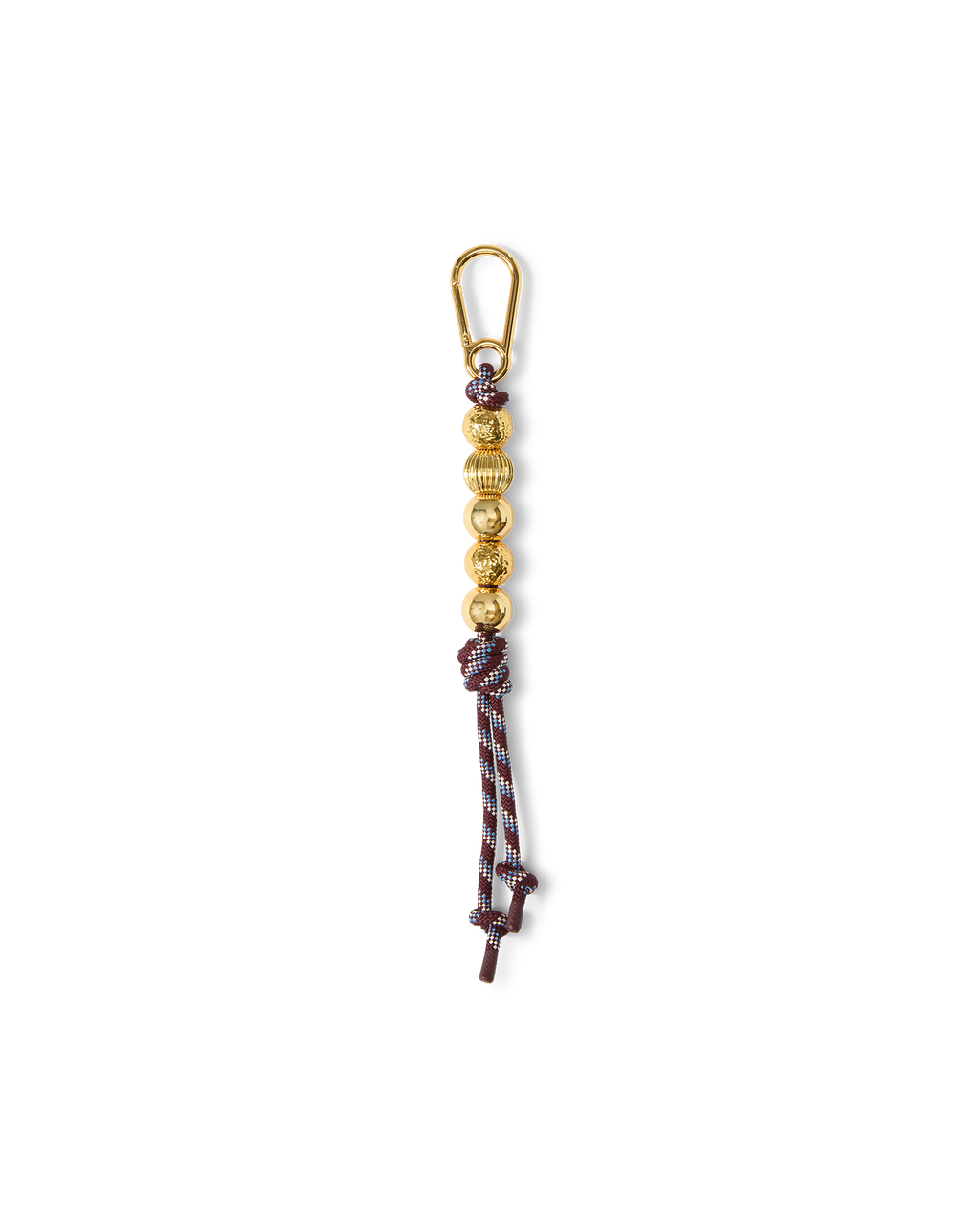 Veronica Beard Paracord Beaded Bag Charm Raisin Multi
