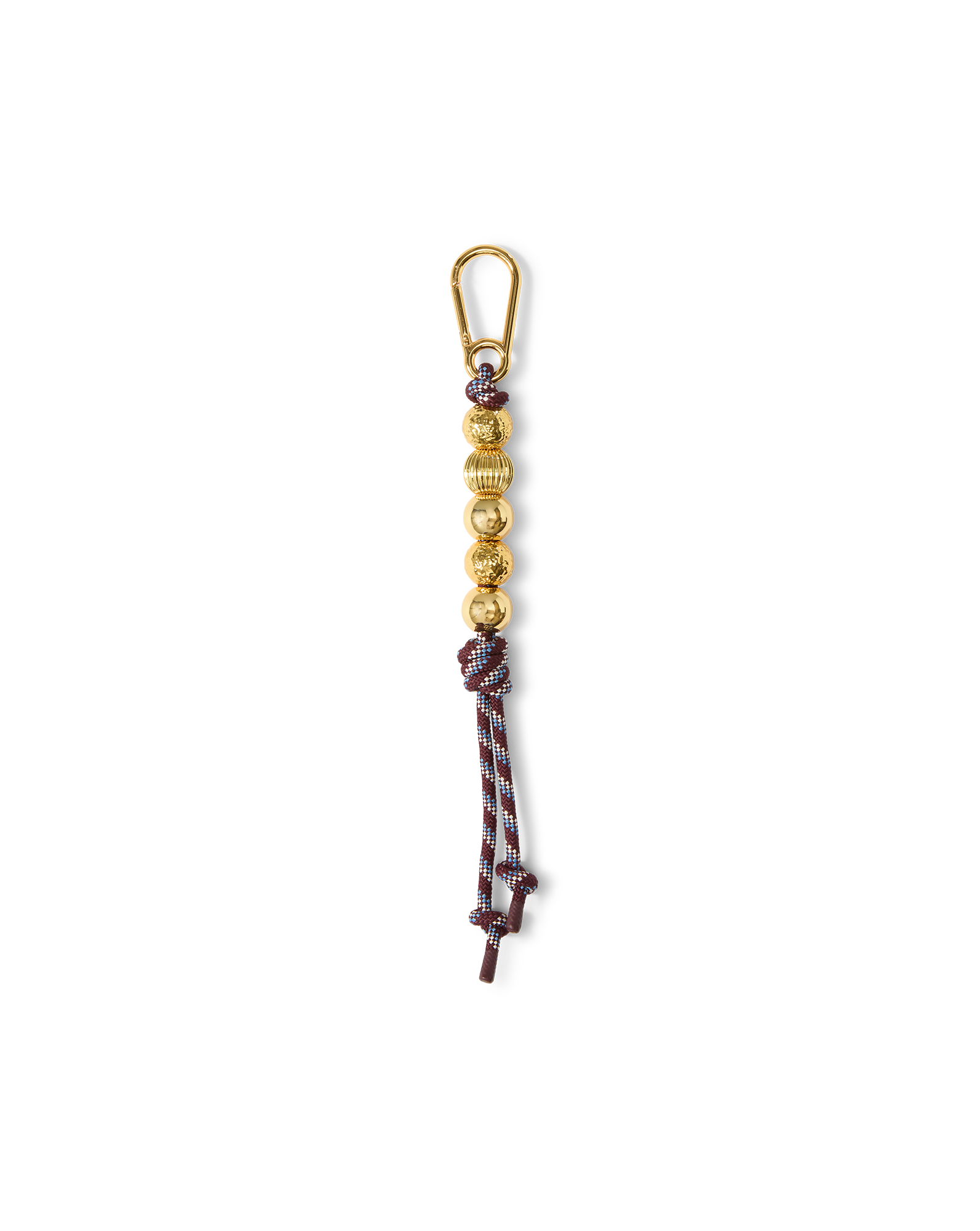 Veronica Beard Paracord Beaded Bag Charm Raisin Multi