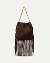 Veronica Beard Large Fringe Veronica Beard Slouch Bag - Espresso
