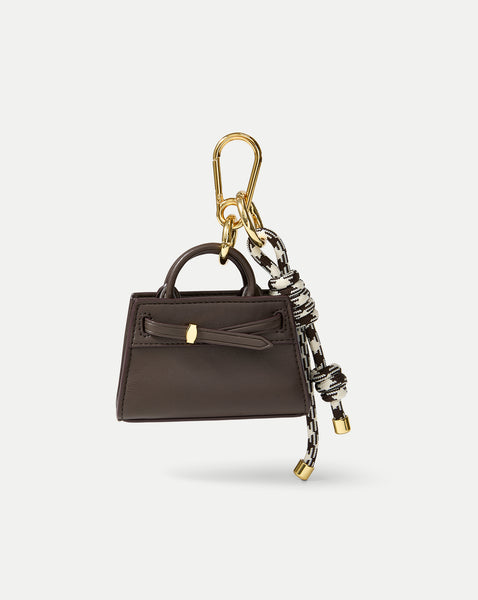 Veronica Beard Dash Bag Charm in Espresso Multi | Veronica Beard