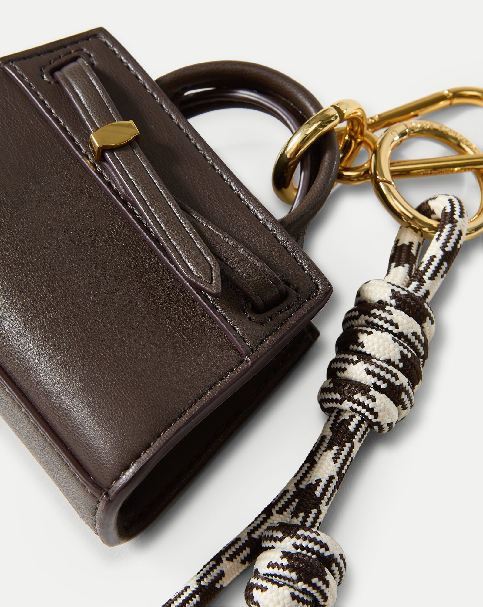 Veronica Beard Dash Bag Charm in Espresso Multi | Veronica Beard