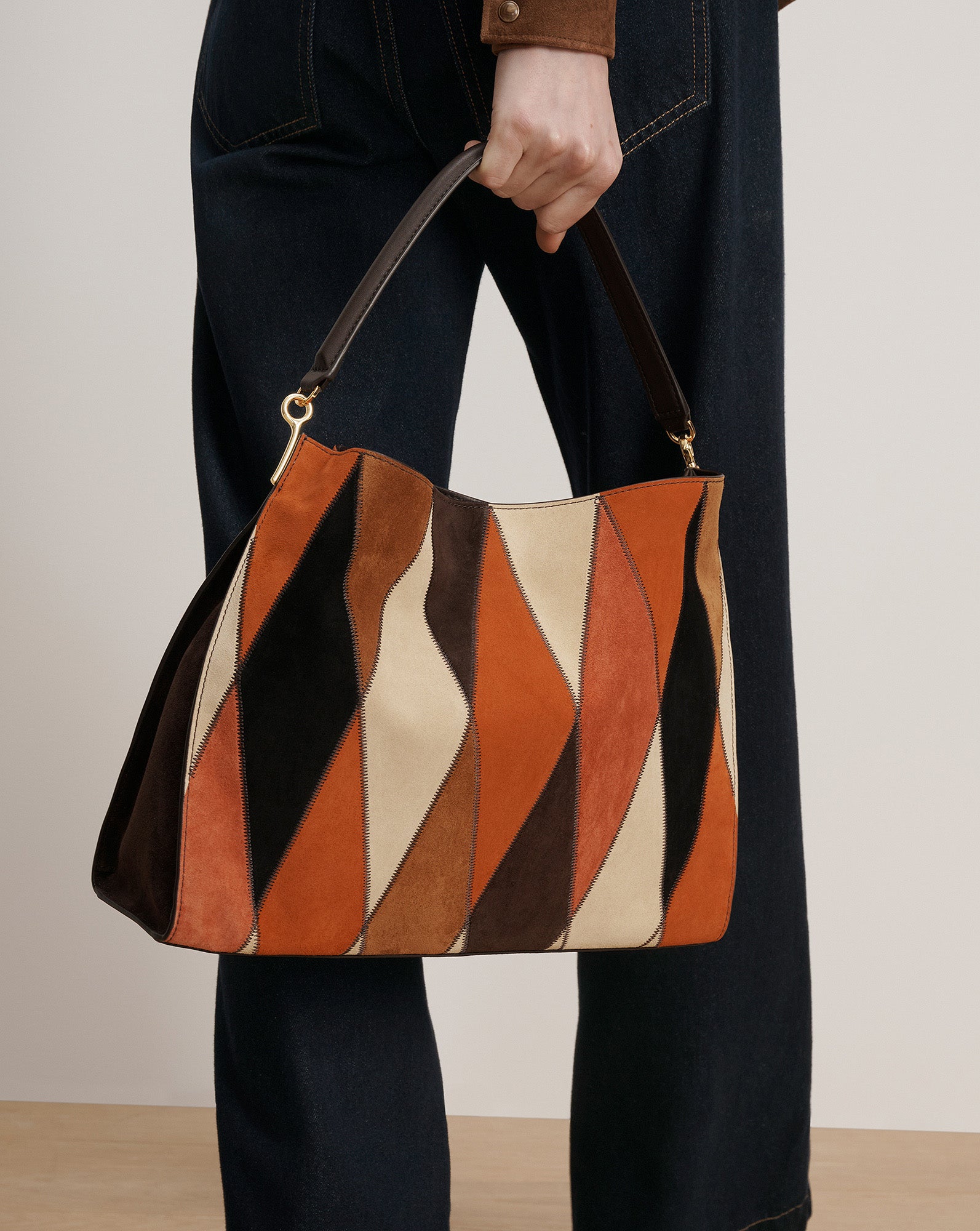 Veronica Beard Vida Patchwork Shoulder Bag