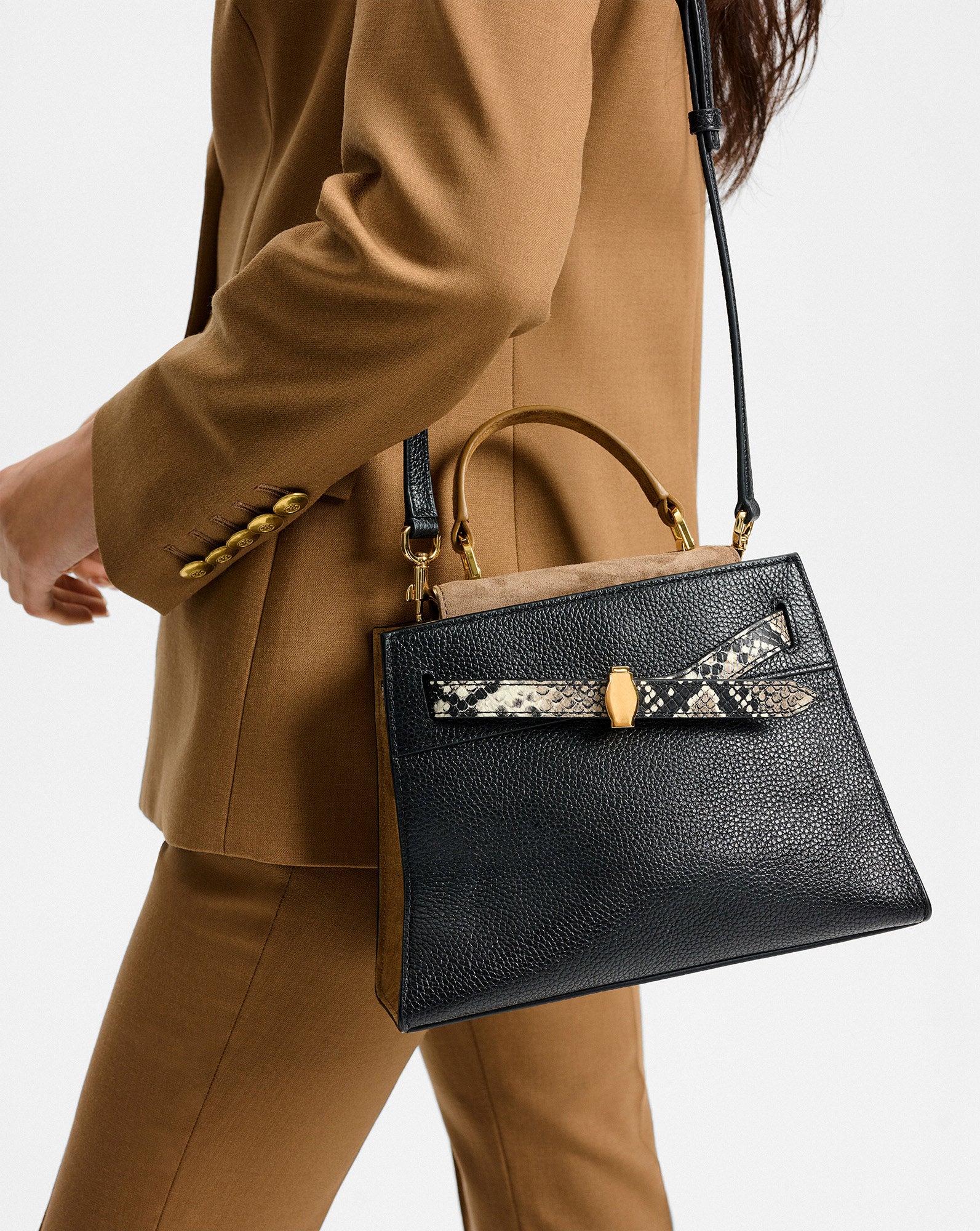 Veronica Beard Dash Top-Handle Bag in Black Multi | Veronica Beard