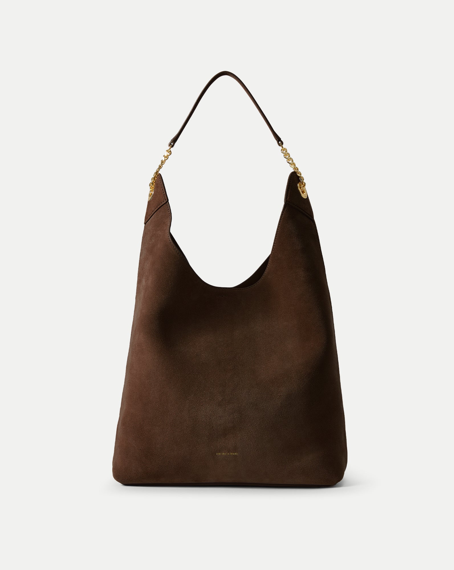 Jour Suede Shoulder Bag in Espresso | Veronica Beard