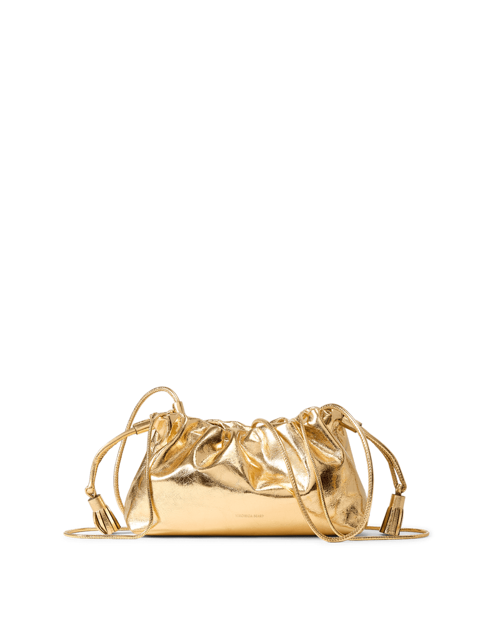 Veronica Beard Small Metallic Veronica Beard Stash Bag Antique Gold