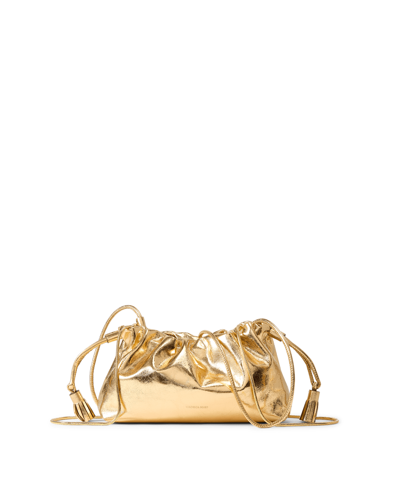 Veronica Beard Small Metallic Veronica Beard Stash Bag Antique Gold