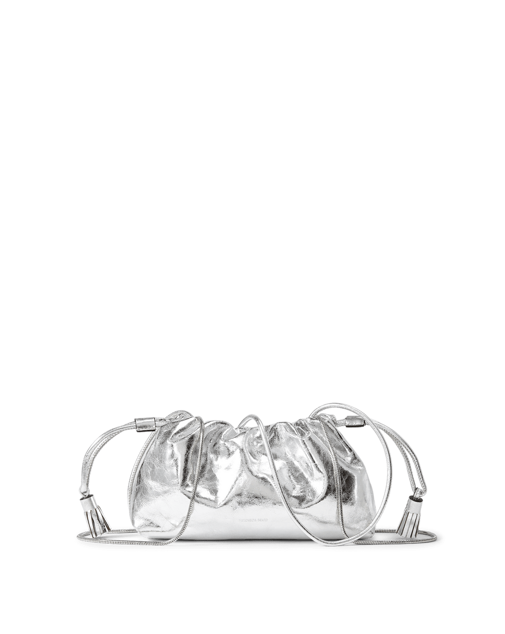 Veronica Beard Small Metallic Veronica Beard Stash Bag Silver